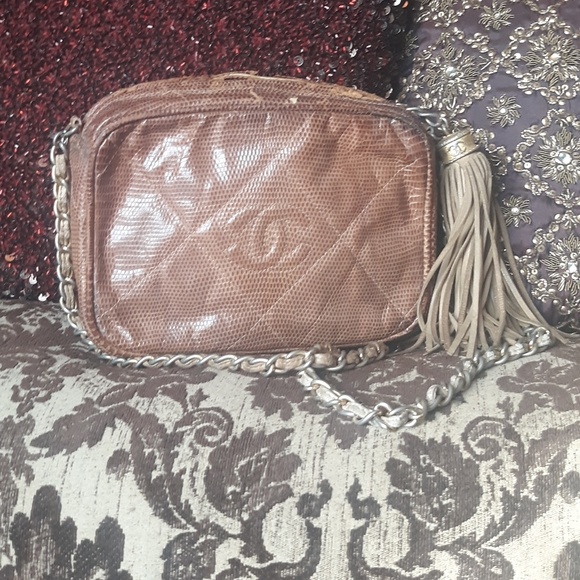 CHANEL Handbags - 🔥CHANEL100%LIZARD SKIN CAMERA BAG